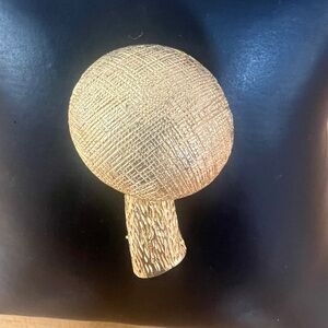 Vintage Castlecliff Signed Gilded 3-D Mushroom Brooch